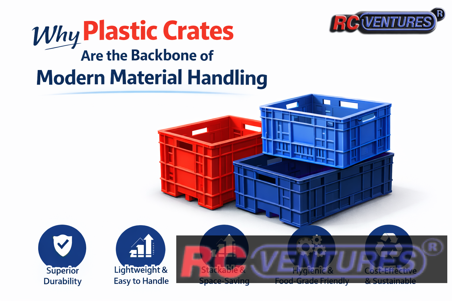 You are currently viewing Why Plastic Crates Are the Backbone of Modern Material Handling